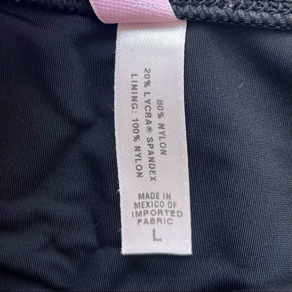 Victoria’s Secret Black String Bikini w/Edgy Lace-Up Details Top (M) Bottom (L) - Picture 7 of 10